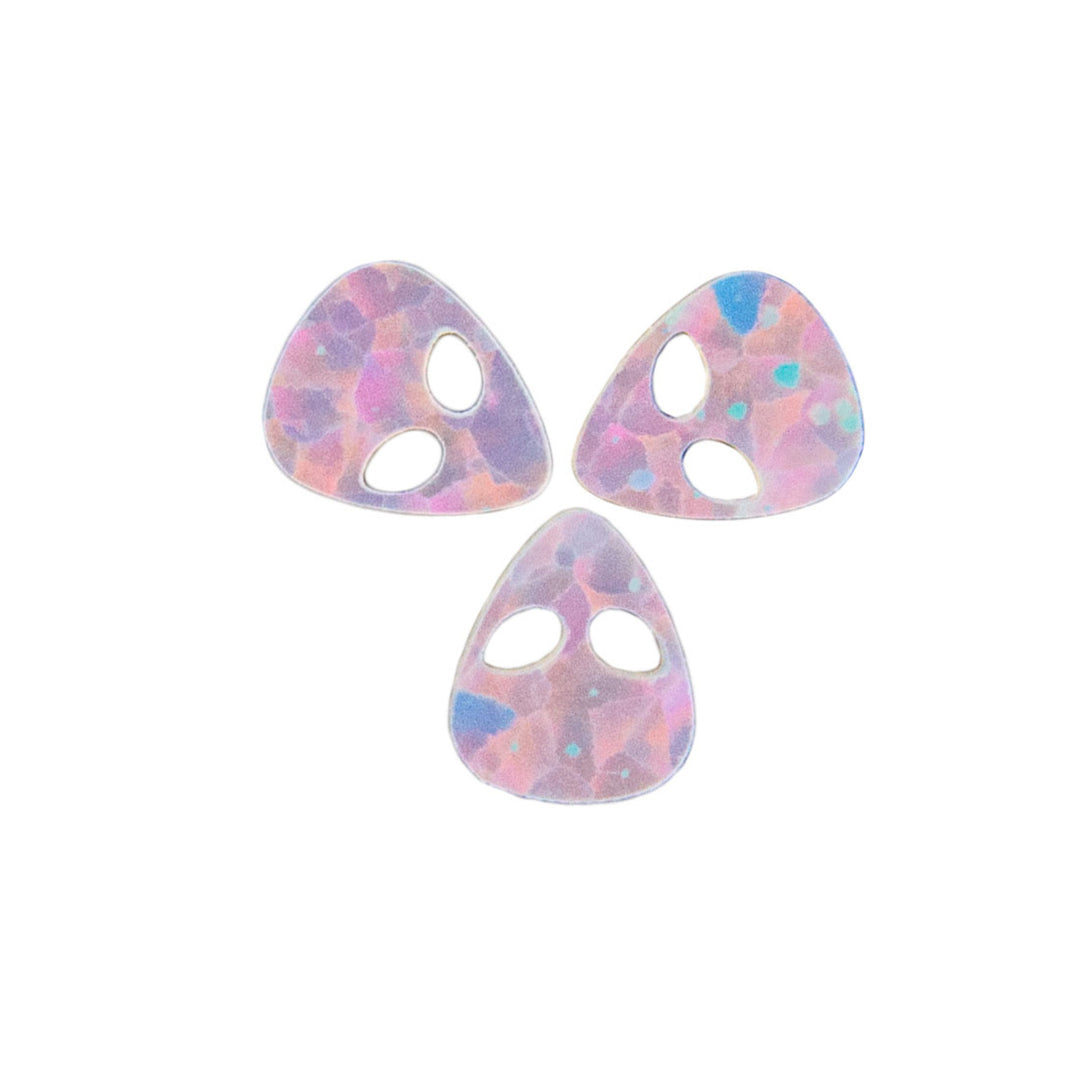 Cut Opal Alien 8mm - White with Red Fire