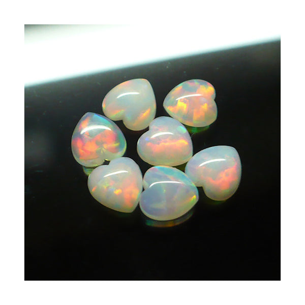 5mm White Heart Opal