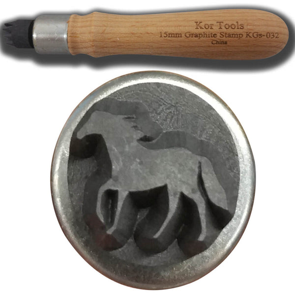 15mm Med. Graphite Horse Stamp