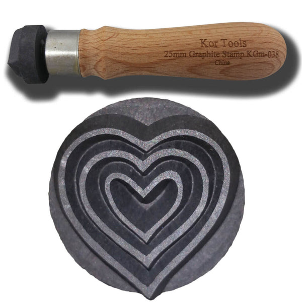 25mm Graphite Heart Stamp