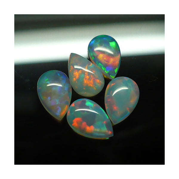 9 x 6mm White Pear Opal