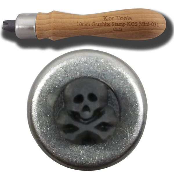 Mini Graphite Skull and Bones Stamp