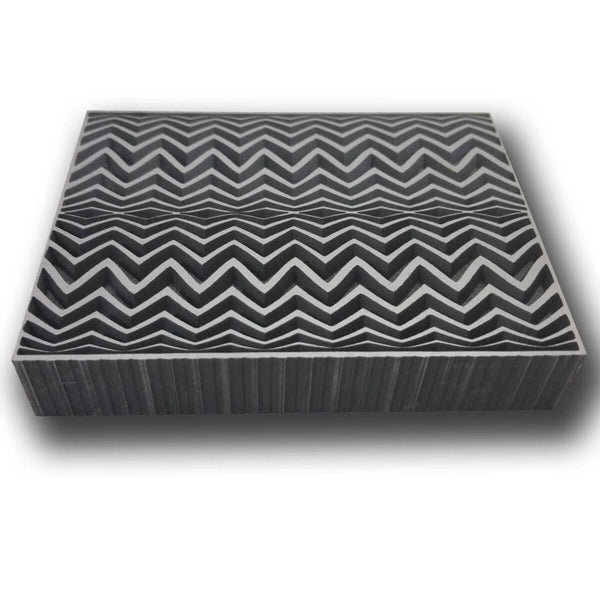 Graphite Wavy Zags Texture Plate