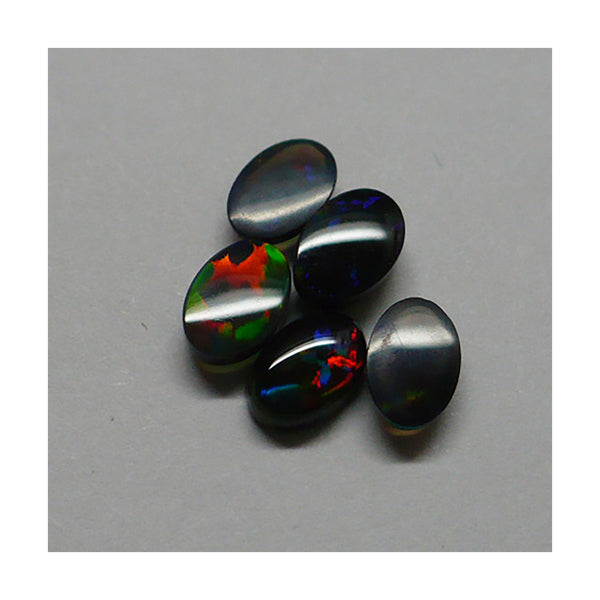 6 x 4mm Black Oval Opal