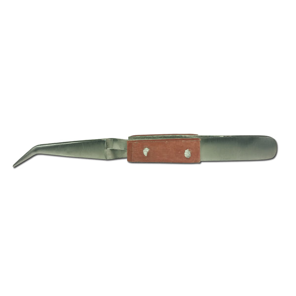 4" Cross Lock Tweezer Curved