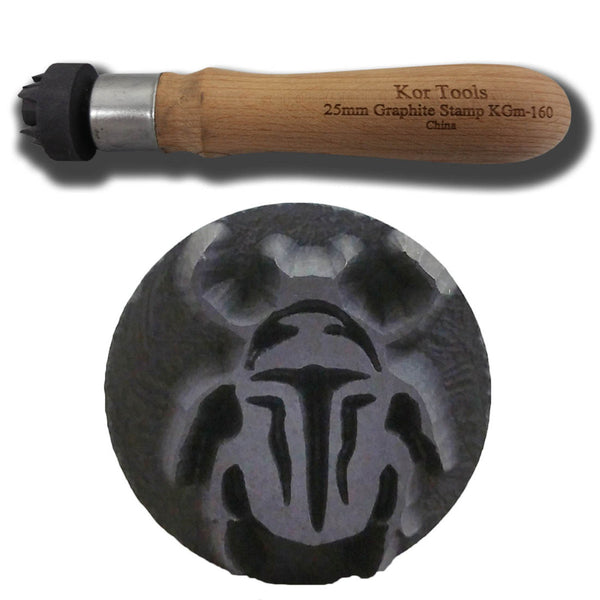 25mm Graphite Beetle Stamp