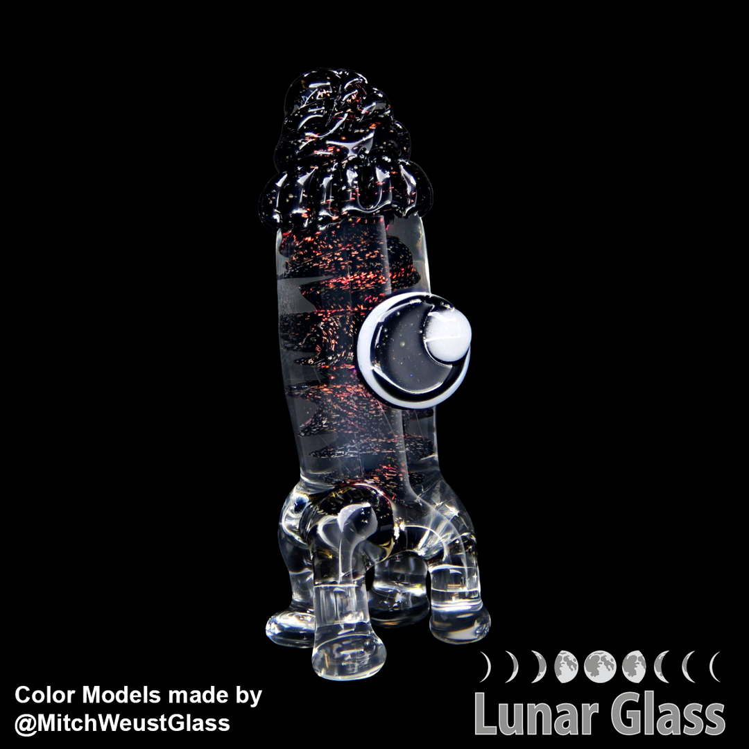 Lunar Glass Black Inner with Candy Apple Red Dichro