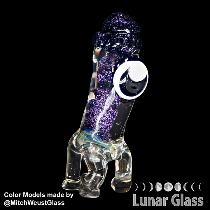 Lunar Glass Black Inner with Magenta Green Purple Dichro