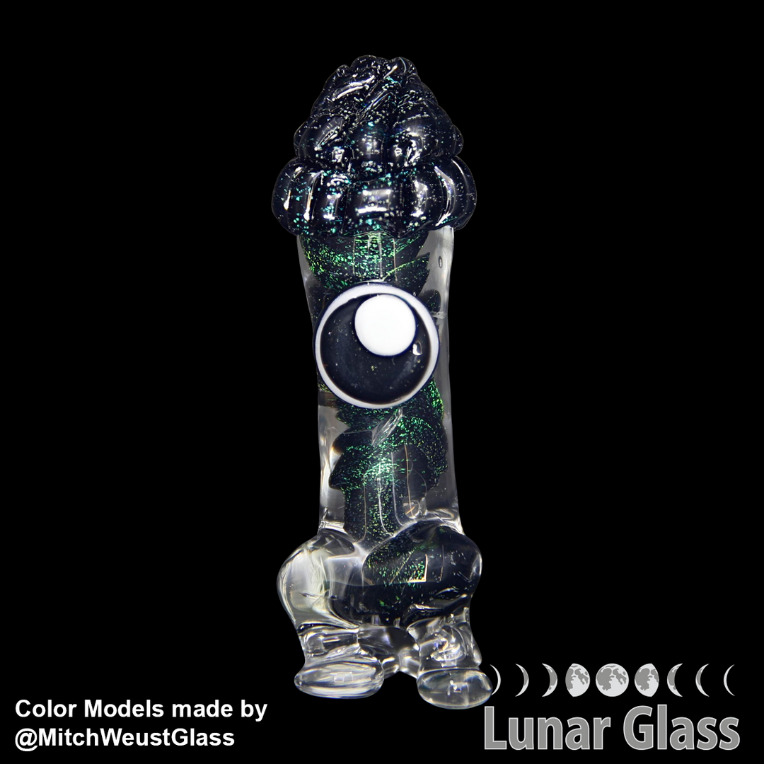 Lunar Glass Black Inner with Emerald Green Dichro