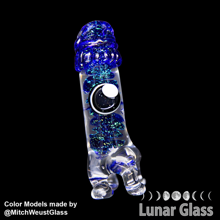 Lunar Glass Blue Inner with Magenta Green Dichro