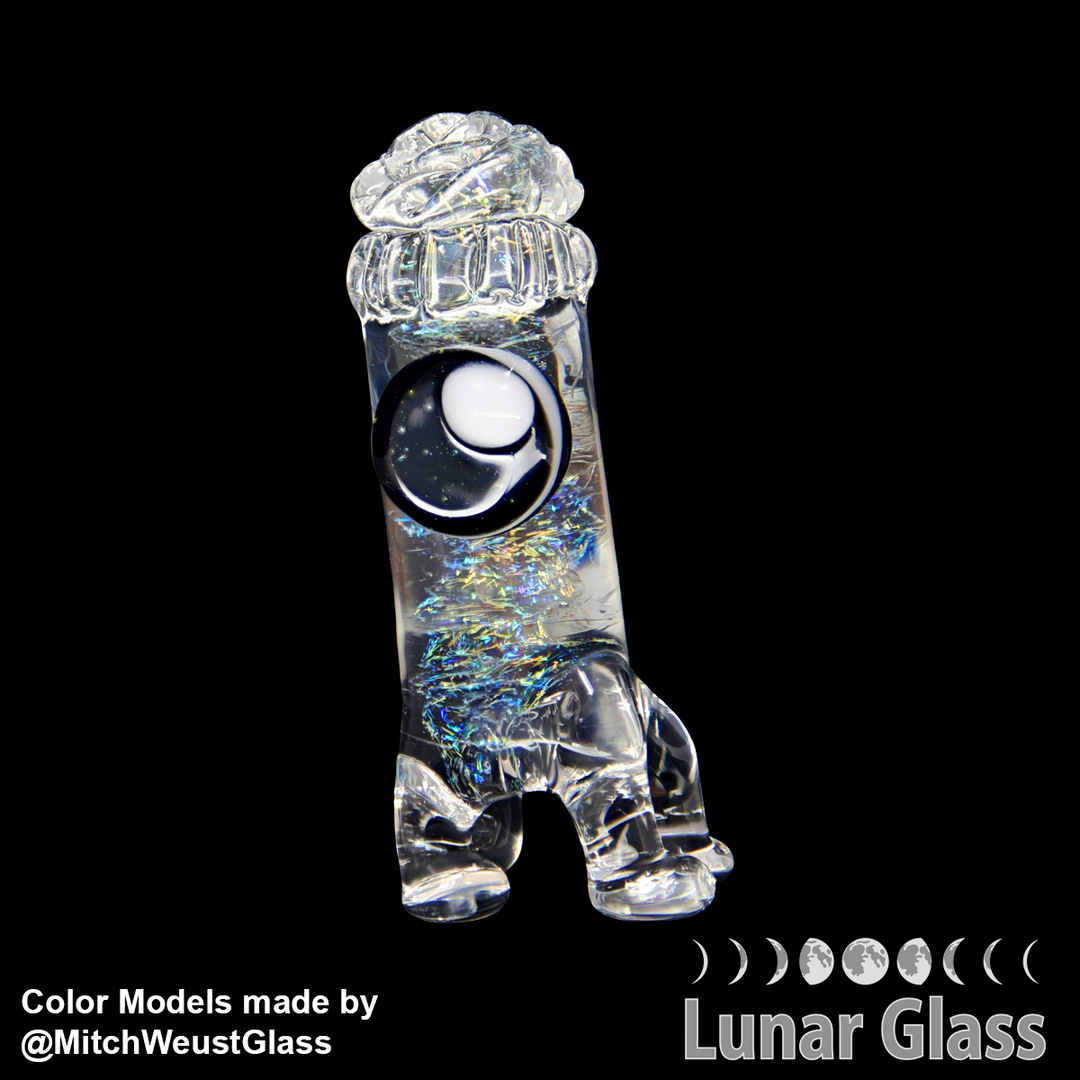 Lunar Glass Clear Inner with Rainbow A Dichro