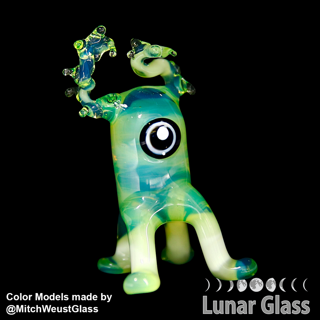 Lunar Glass Green Waves Opal