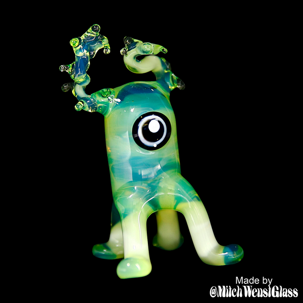 Lunar Glass Green Waves Opal