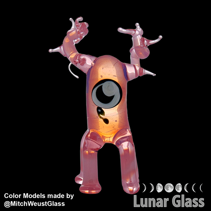 Lunar Glass Peach Pink Opal