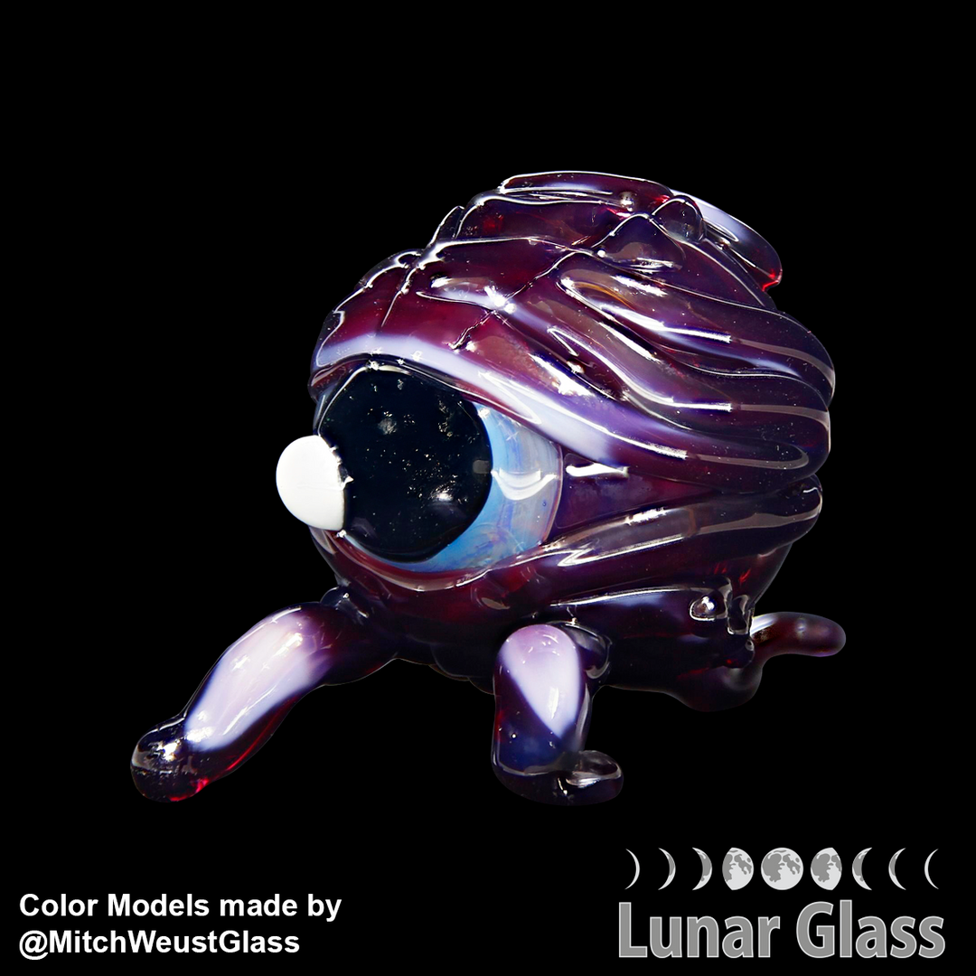 Lunar Glass Purple Red Opal