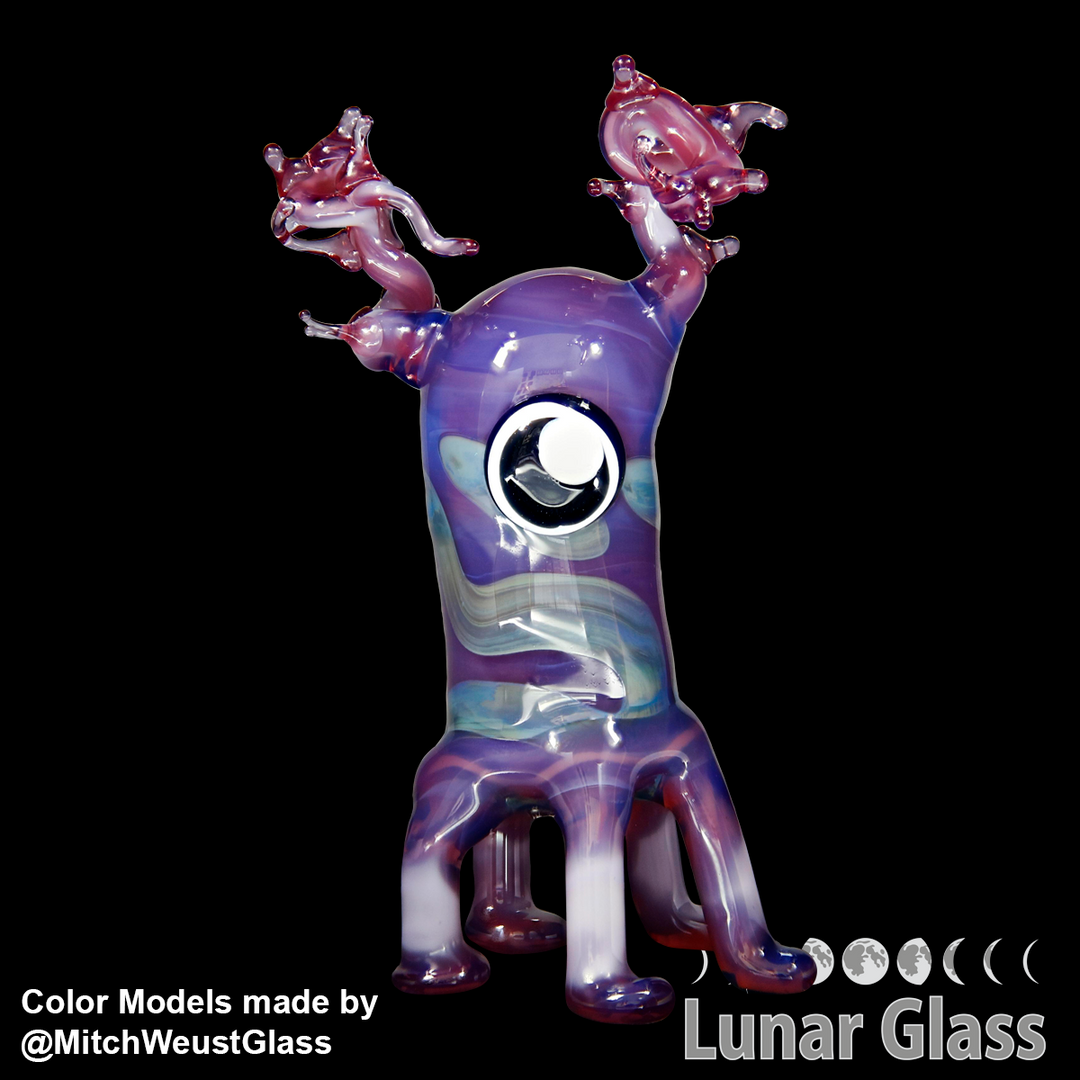 Lunar Glass Purplish Red Opal