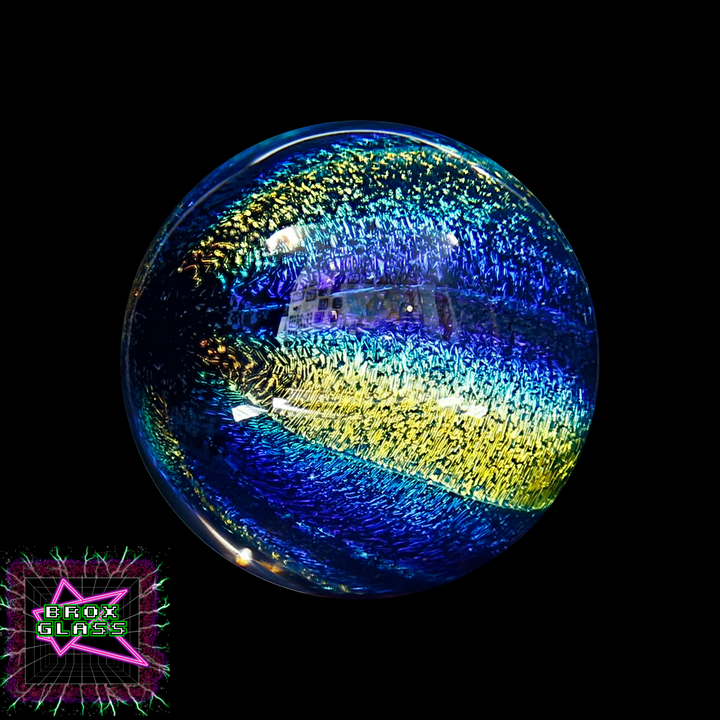 CBS Dichro (1/16") - Cyan/Dark Dark Red - Rainbow A - 33 COE