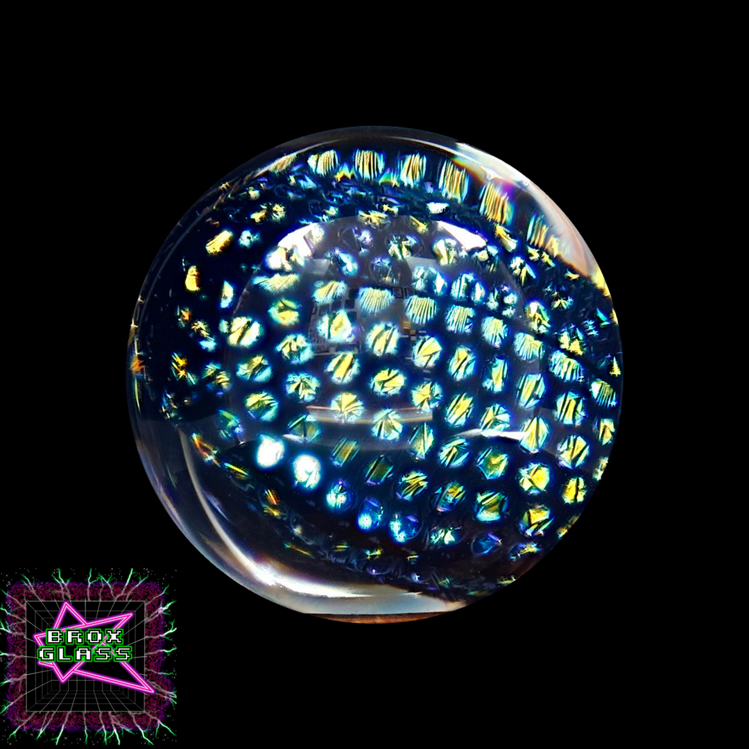 CBS Dichro (1/8") - Rainbow 1 - Dot Pattern 1 (1/16″) - 33 COE