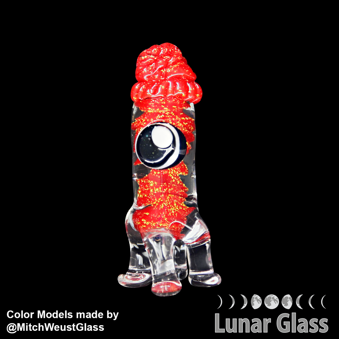 Lunar Glass Red Inner with Cyan Copper Dichro