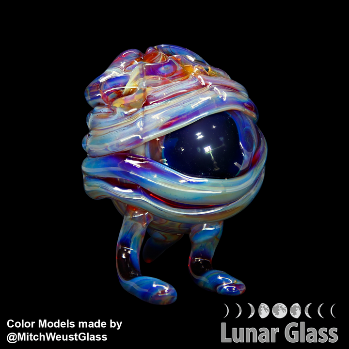 Lunar Glass Silver Transparent Purple