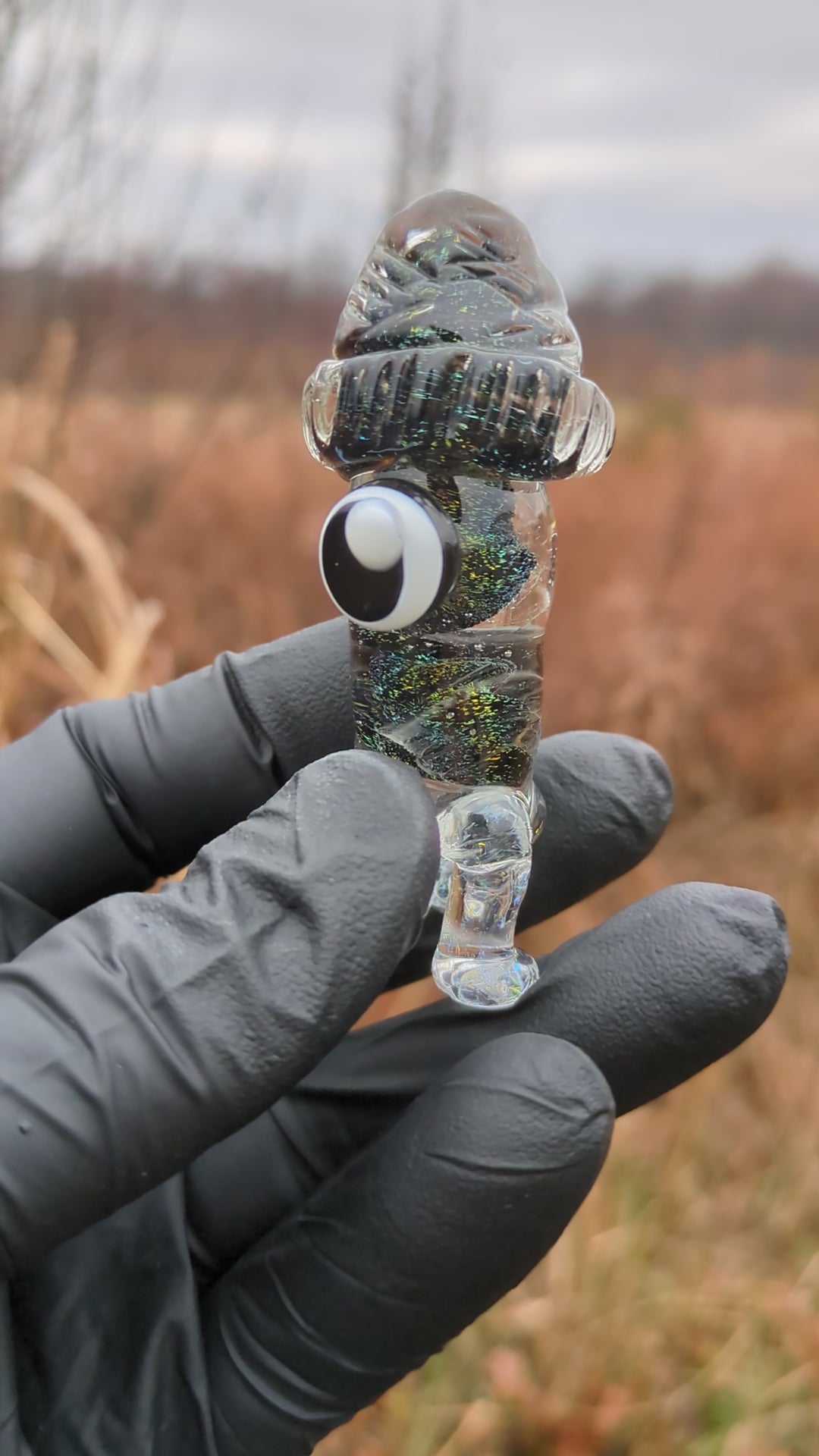 Lunar Glass Black Inner with Rainbow A Dichro