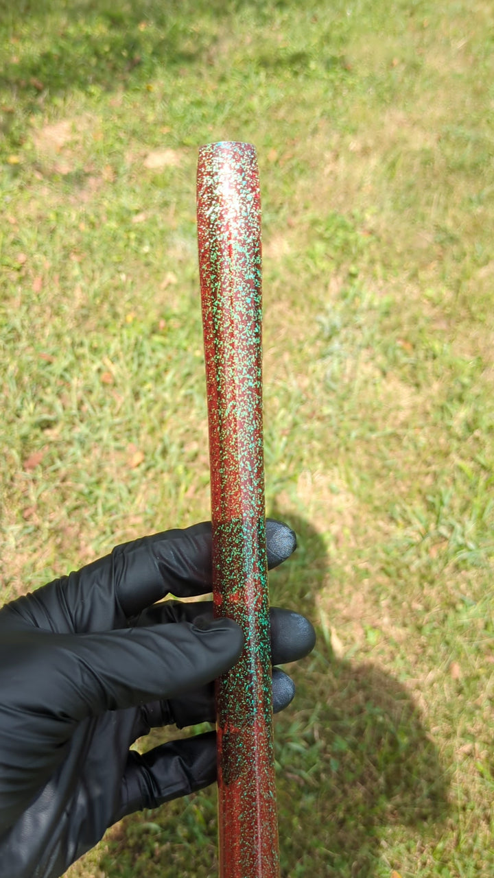 DinkDink Blue/Gold Dichro over Fire Engine Red Tubing