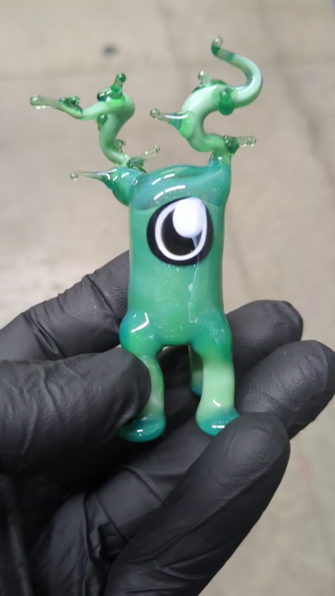 Lunar Glass Soraka Green Sparkle Opal